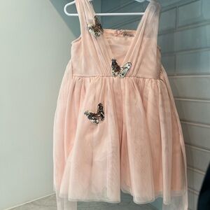 Blush Pink Tulle Butterfly Dress